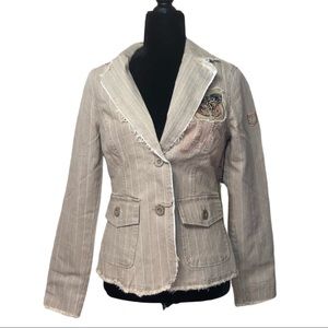 Love Stitch Denim Blazer